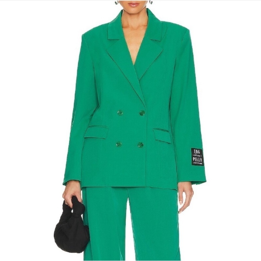 Stunning oversized green designer Ena Pelly blazer size 4